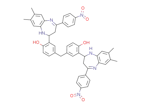 2-[7,8-dimethyl-4-(4-nitrophenyl)-2,3-dihydro-1H-1,5-benzodiazepin-2-yl]-4-{3-[7,8-dimethyl-4-(4-nitrophenyl)-2,3-dihydro-1H-1,5-benzodiazepin-2-yl]-4-hydroxybenzyl}phenol