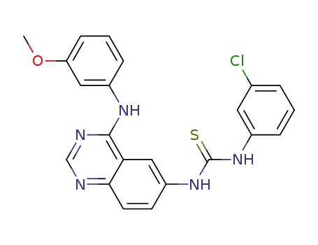 N-(3-chlorophenyl)-N'-[4-(3-methoxyanilino)quinazolin-6-yl]thiourea