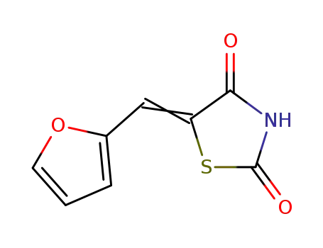 Molecular Structure of 5718-88-7 (5-(furan-2-ylmethylidene)-1,3-thiazolidine-2,4-dione)