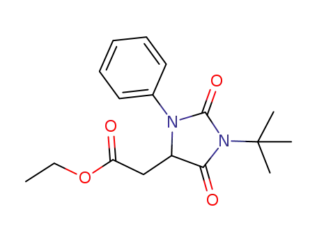 ethyl 2-(1-tert-butyl-2,5-dioxo-3-phenylimidazolidin-4-yl)acetate
