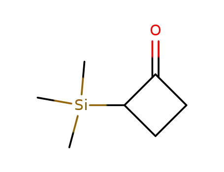 Molecular Structure of 62012-18-4 (Cyclobutanone, 2-(trimethylsilyl)-)