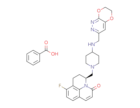 (S)-3-({4-[(6,7-dihydro[1,4]dioxino[2,3-c]pyridazin-3-ylmethyl)amino]-1-piperidinyl}methyl)-10-fluoro-2,3-dihydro-1H,5H-pyrido[3,2,1-ij]quinolin-5-one benzoate