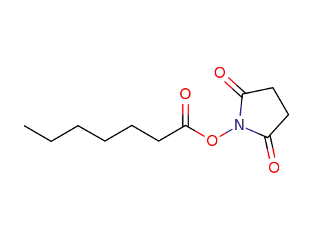 Molecular Structure of 104943-22-8 (2,5-Pyrrolidinedione, 1-[(1-oxoheptyl)oxy]-)