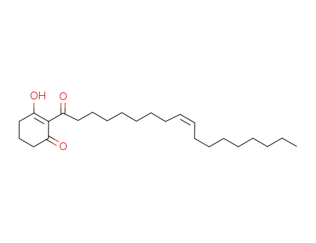 Molecular Structure of 79048-56-9 (2-[(9Z)-octadec-9-enoyl]-cyclohexane-1,3-dione)