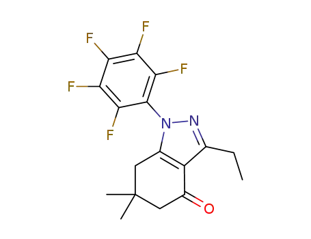 3-ethyl-6,6-dimethyl-1-pentafluorophenyl-6,7-dihydro-1H-indazol-4(5H)-one