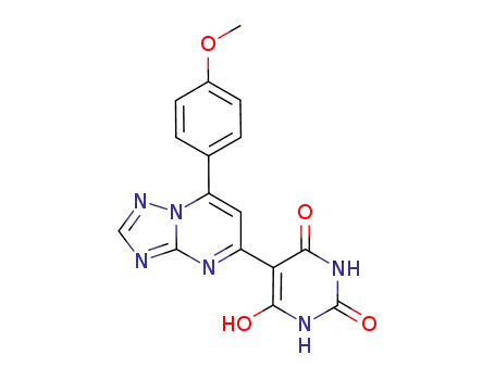 5-[6-hydroxy-1H-pyrimidine-2,4-dion-5-yl]-7-(4-methoxy-phenyl)-1,2,4-triazolo[1,5-a]pyrimidine