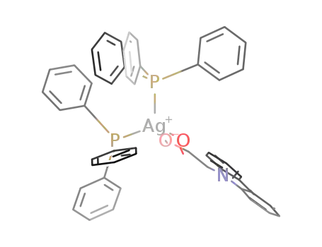 Molecular Structure of 937269-47-1 ((triphenylphosphine)2Ag(N-carbazolylacetic acid-H))