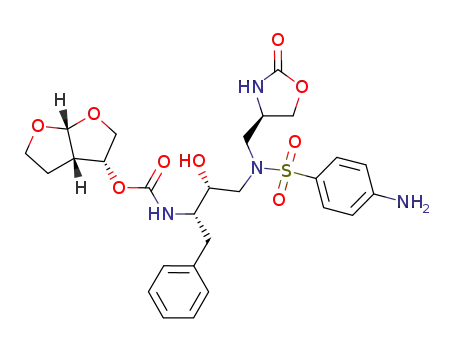 (3R,3aS,6aR)-hexahydrofuro[2,3-b]furan-3-yl (2S,3R)-4-(4-amino-N-(((R)-2-oxooxazolidin-4-yl)methyl)phenylsulfonamido)-3-hydroxy-1-phenylbutan-2-ylcarbamate