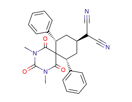 2-(2,4-dimethyl-1,3,5-trioxo-7,11-diphenyl-2,4-diazaspiro[5.5]undec-9-yl)malononitrile