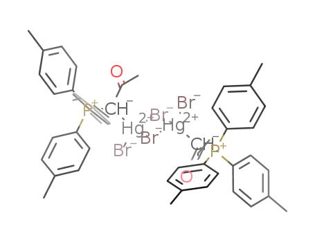 [(HgBr<sub>2</sub>((CH<sub>3</sub>C<sub>6</sub>H<sub>4</sub>)3PCHCOCH<sub>3</sub>))2]