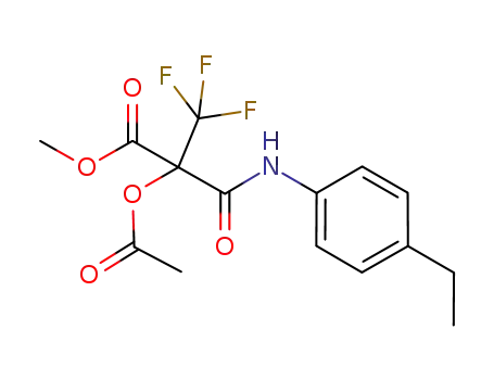 Molecular Structure of 1187067-04-4 (methyl 2-(acetyloxy)-2-{[(4-ethylphenyl)amino]carbonyl}-3,3,3-trifluoropropanoate)