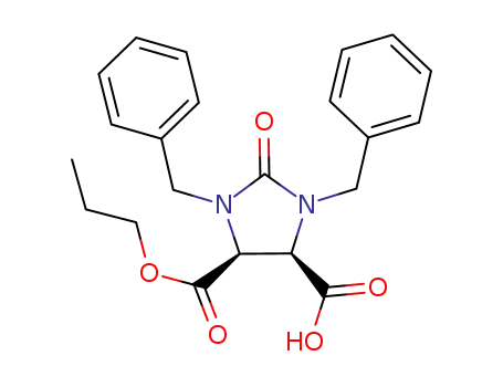 (4R,5S)-1,3-dibenzyl-5-(n-propoxycarbonyl)-2-oxo-imidazolidine-4-carboxylic acid