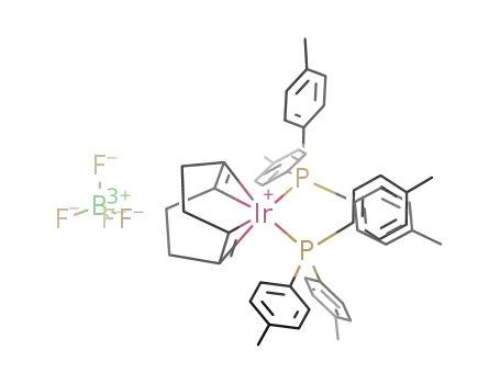 Ir(1,5-cyclooctadiene)(tri(p-tolyl)phosphine)2BF<sub>4</sub>