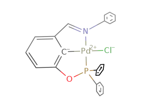 Molecular Structure of 1178971-31-7 ([(2,6-(Ph<sub>2</sub>PO)C<sub>6</sub>H<sub>3</sub>(CHNPh))PdCl])
