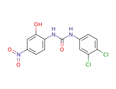 Molecular Structure of 92950-14-6 (2-[3-(3,4-Dichlorophenyl)ureido]-5-nitrophenol)