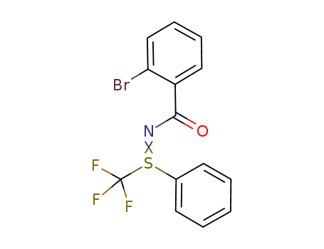 Molecular Structure of 1178899-36-9 (N-(o-bromobenzoyl)-S-phenyl-S-(trifluoromethyl)sulfilimine)