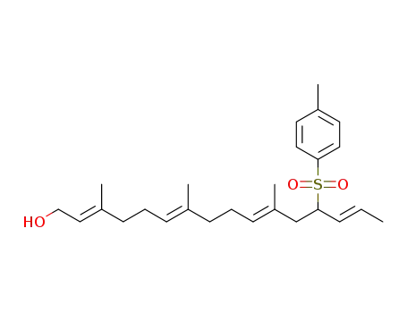 (2E,6E,10E,14E)-3,7,11-trimethyl-13-(4-methylphenylsulfonyl)-2,6,10,14-hexadecatetraen-1-ol