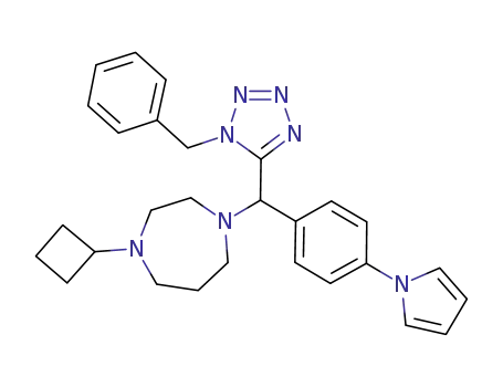 1-{(1-benzyl-1H-tetrazol-5-yl)[4-(1H-pyrrol-1-yl)phenyl]methyl}-4-cyclobutyl-1,4-diazepane