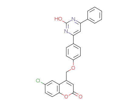 6-chloro-4-[4-(2-hydroxy-6-phenylpyrimidin-4-yl)phenoxymethyl]chromen-2-one
