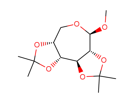 Molecular Structure of 26784-79-2 (methyl 2,3:4,5-di-O-isopropylidene-β-D-glucoseptanoside)