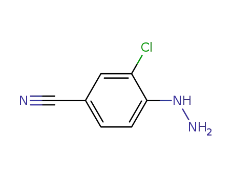 Molecular Structure of 254880-25-6 (3-CHLORO-4-HYDRAZINOBENZONITRILE)