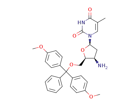 1'-(3'-amino-2',3'-dideoxy-5'-O-dimethoxytrityl-β-D-threo-pentofuranosyl)thymine