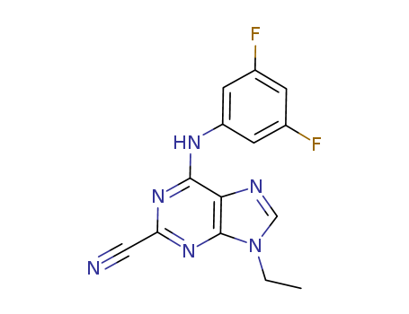 9H-Purine-2-carbonitrile, 6-[(3,5-difluorophenyl)amino]-9-ethyl-