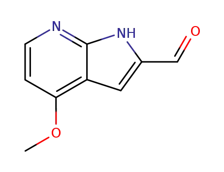 Molecular Structure of 290333-01-6 (1H-Pyrrolo[2,3-b]pyridine-2-carboxaldehyde, 4-methoxy-)