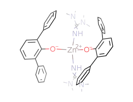 Molecular Structure of 1228276-48-9 ([zinc(2,6-(C<sub>6</sub>H<sub>5</sub>)2-C<sub>6</sub>H<sub>3</sub>O)2(1,1,3,3-tetramethylquanidine)2])