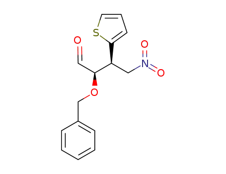 Molecular Structure of 1260250-04-1 (2-(benzyloxy)-4-nitro-3-(thiophen-2-yl)butanal)