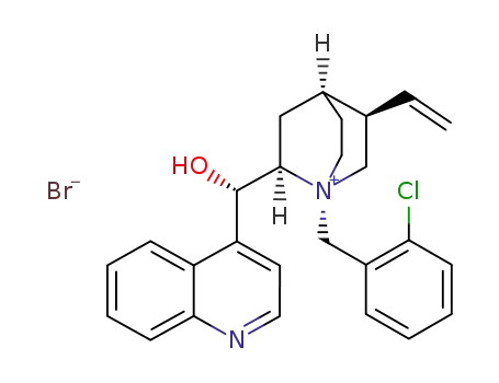 Molecular Structure of 1261665-70-6 (N-(2-chlorobenzyl)cinchoninium bromide)