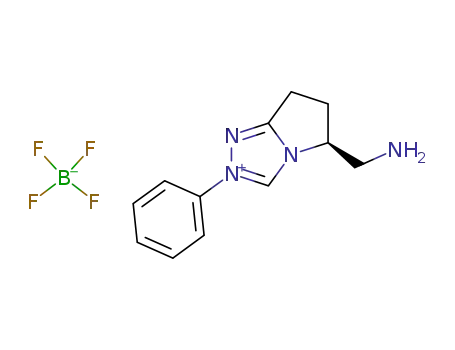 (S)-5-(aminomethyl)-2-phenyl-6,7-dihydro-5H-pyrrolo[2,1-c][1,2,4]triazol-2-ium tetrafluoroborate