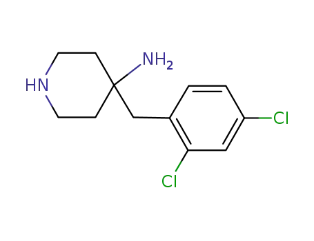 Molecular Structure of 919112-72-4 (4-Piperidinamine, 4-[(2,4-dichlorophenyl)methyl]-)