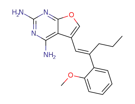 5-[(E)-2-(2'-methoxyphenyl)pent-1-en-1-yl]furo[2,3-d]-pyrimidine-2,4-diamine