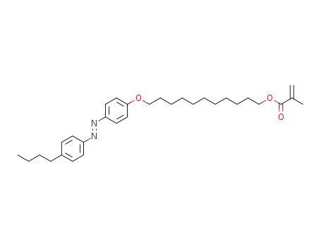 Molecular Structure of 869802-95-9 (2-Propenoic acid, 2-methyl-,
11-[4-[(1E)-(4-butylphenyl)azo]phenoxy]undecyl ester)