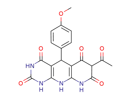 7-acetato-5-(4-methoxyphenyl)-1,2,3,4,5,6,7,8,9,10-decahydropyrimido[4,5-b][1,8]naphthyridine-2,4,6,8-tetraone
