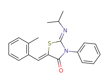 (Z,Z)-2-isopropylimino-5-(2-methylbenzylidene)-3-phenyl-thiazolidin-4-one