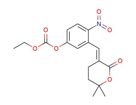 3-[(E)-(6,6-dimethyl-2-oxodihydro-2H-pyran-3(4H)-ylidene)methyl]-4-nitrophenyl ethyl carbonate