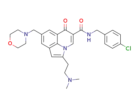 N-(4-chlorobenzyl)-2-[2-(dimethylamino)ethyl]-8-(morpholin-4-ylmethyl)-6-oxo-6H-pyrrolo[3,2,1-ij]quinoline-5-carboxamide
