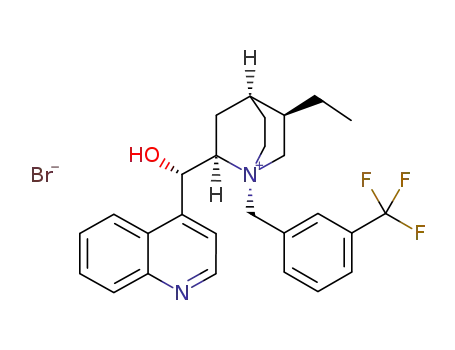 Molecular Structure of 1261665-85-3 (N-(3-trifluoromethylbenzyl)dihydrocinchoninium bromide)