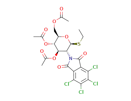 1-ethylsulfenyl-3,4,6-tri-O-acetyl-1,2-dideoxy-2-N-tetrachlorophthalimido-β-D-glucopyranoside