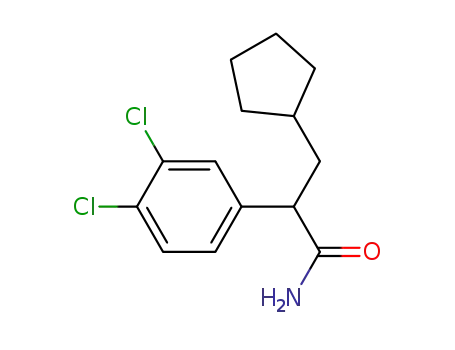 Molecular Structure of 300356-42-7 (3-cyclopentyl-2-(3,4-dichlorophenyl)propionamide)