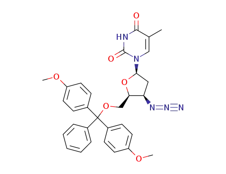 1'-(3'-azido-2',3'-dideoxy-5'-O-dimethoxytrityl-β-D-threo-pentofuranosyl)thymine