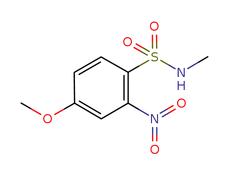Molecular Structure of 89840-92-6 (Benzenesulfonamide, 4-methoxy-N-methyl-2-nitro-)