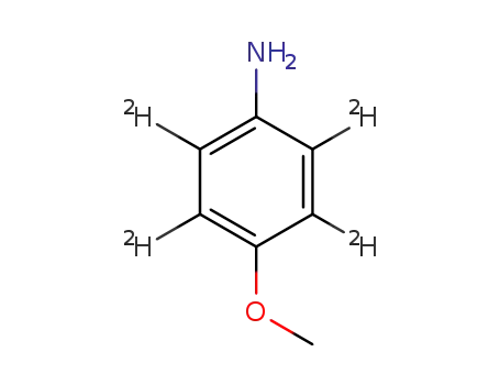 Molecular Structure of 1219798-55-6 (4-Methoxyaniline--d4)