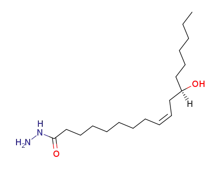 Molecular Structure of 55732-66-6 ((9Z,12R)-12-hydroxyoctadec-9-enoic acid hydrazide)