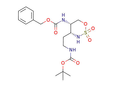 (4R,5S)-5-benzyloxycarbonylamino-4-(2-tert-butoxycarbonylamino)ethyl-2,2-dioxo-1,2,3-oxathiazinane
