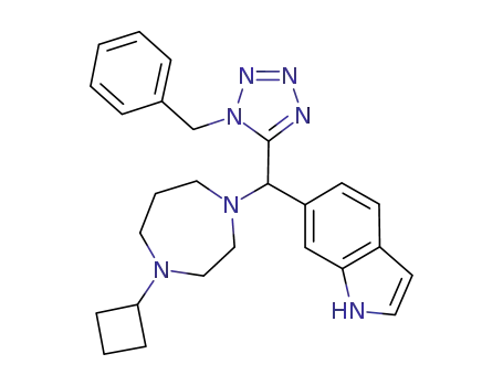 6-[(1-benzyl-1H-tetrazol-5-yl)(4-cyclobutyl-1,4-diazepan-1-yl)methyl]-1H-indole