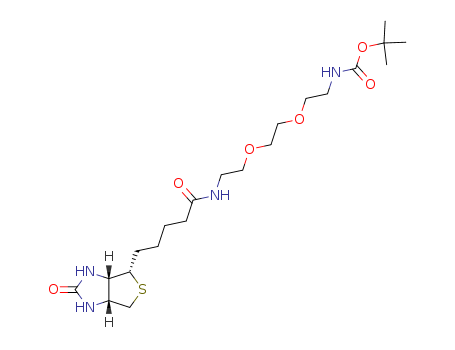 tert-butyl-N-(2-(2-(2-(5-(2-oxo-1,3,3a,4,6,6a-hexahydrothieno(3,4-d)imidazol-6-yl)pentanoylamino)ethoxy)ethoxy)ethyl)carbamate