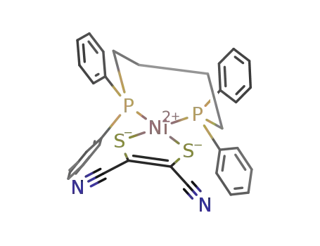 Molecular Structure of 81098-03-5 ((maleonitriledithilato)(1,4-bis(diphenylphosphino)butane)nickel(II))